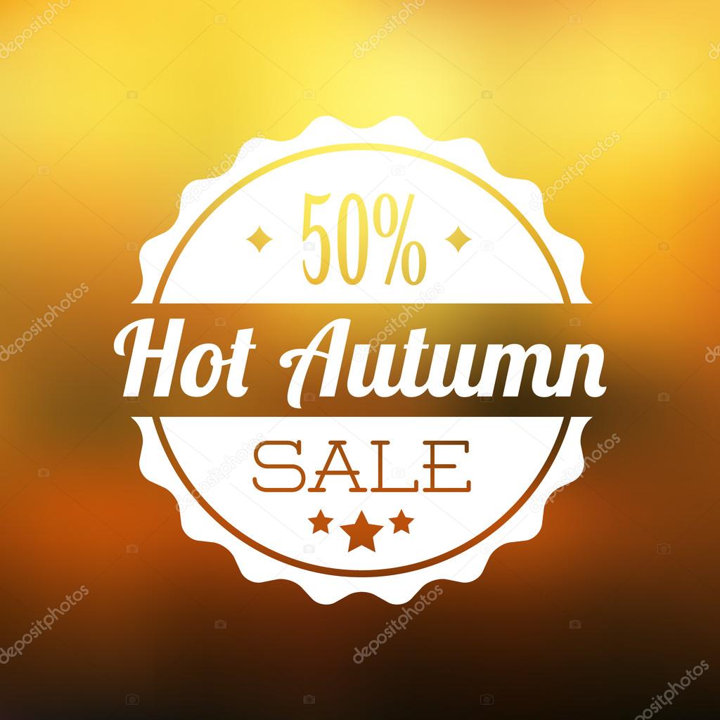 Autumn sale vector background