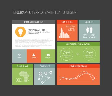 Vector flat user interface infographic