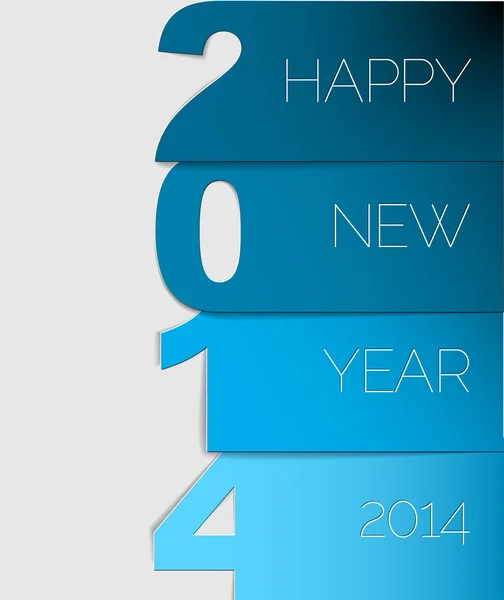 Feliz Año Nuevo 2014 tarjeta vectorial — Vector de stock