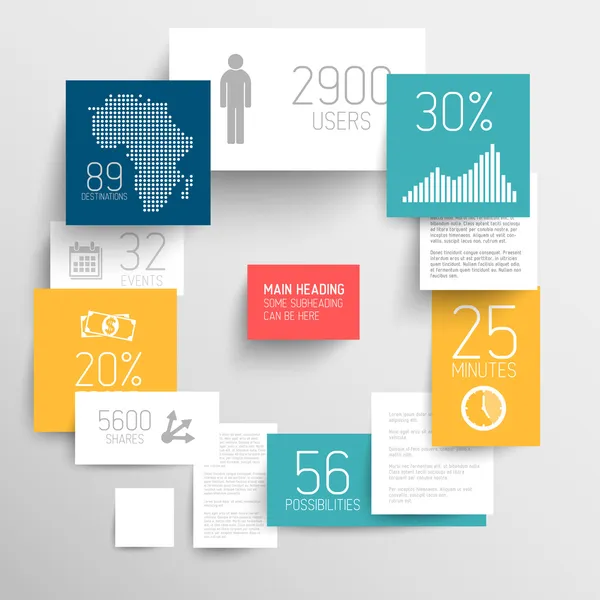 Vektor abstrakte Rechtecke Infografik-Vorlage — Stockvektor