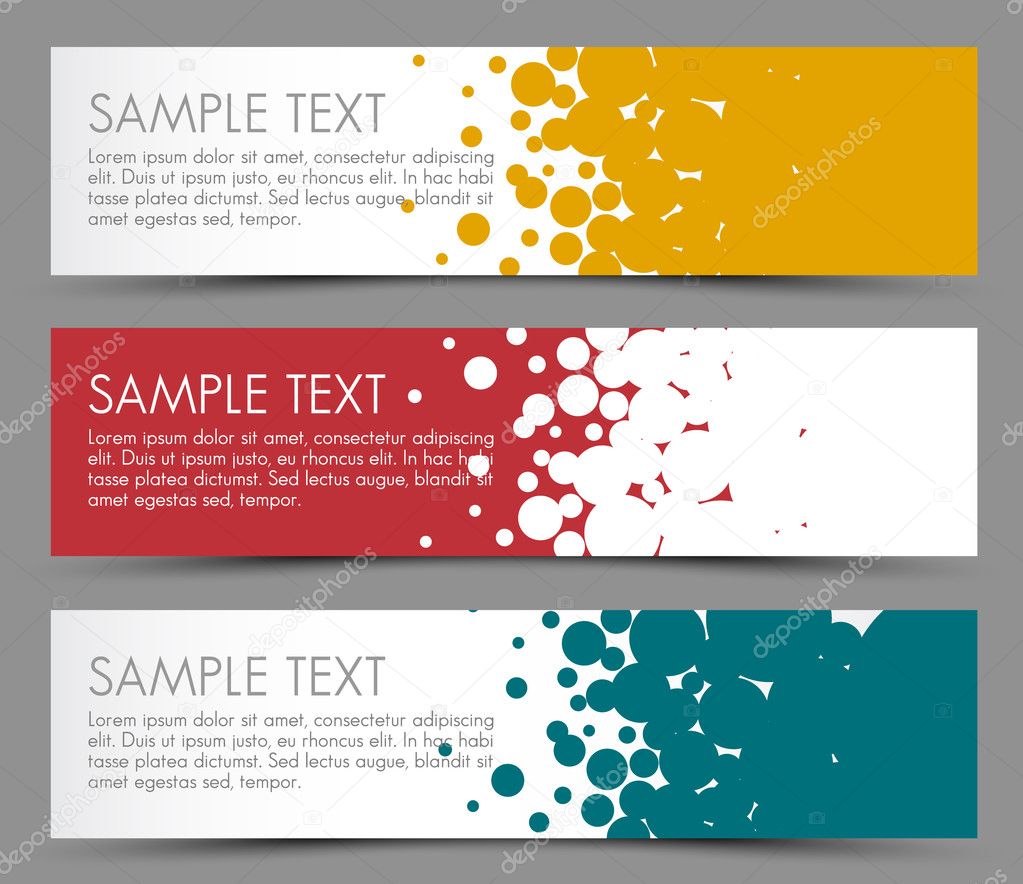 Simple colorful horizontal banners