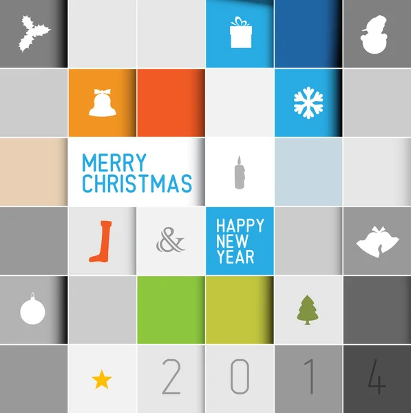モダンなミニマルなクリスマス カード — ストックベクタ