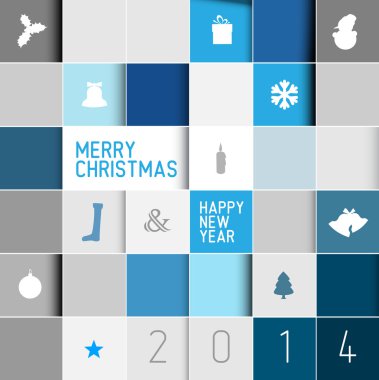 basit modern minimalist vektör Noel kartı