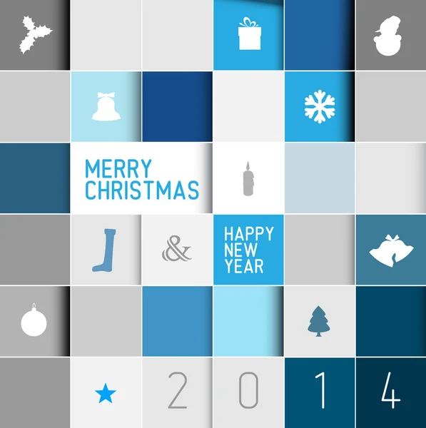 Простая современная векторная рождественская открытка — стоковый вектор