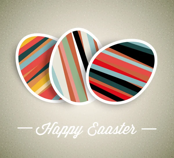 Vector retro Paper easter egg card — Stock Vector