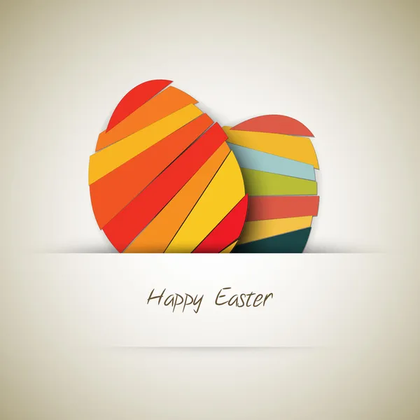 Vector Paper easter egg card — Stock Vector