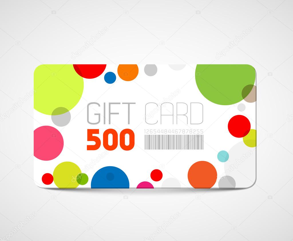 Modern gift card template