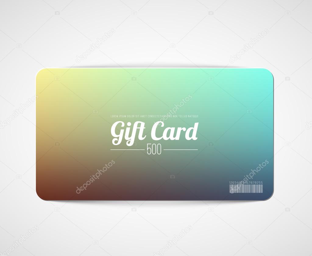 Modern simple  gift card template