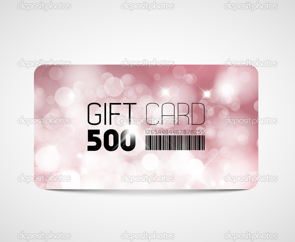 Modern pink gift card template