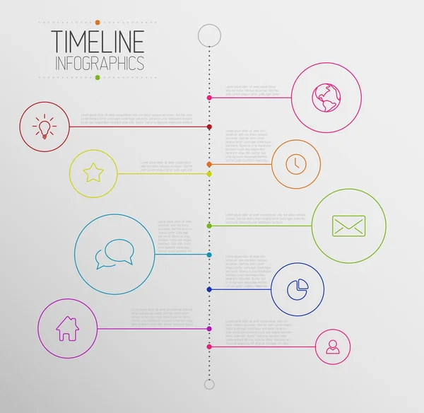 Infographic tidslinjen rapportmall — Stock vektor