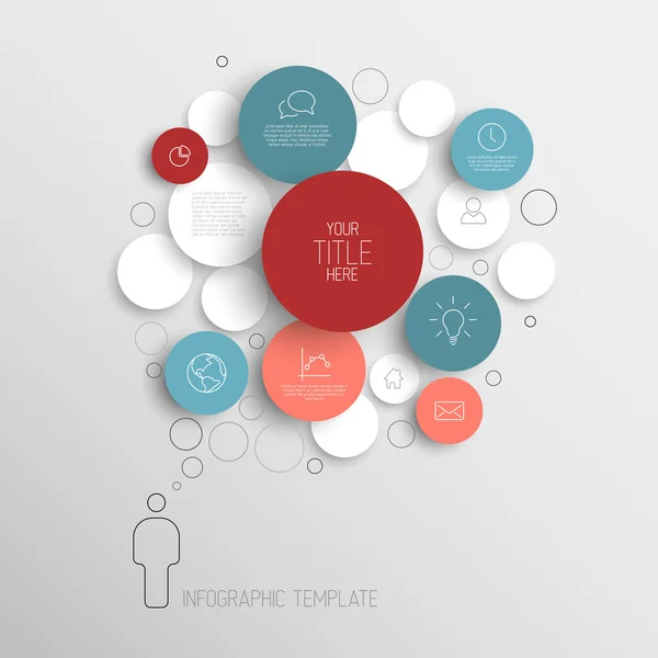 Modelo infográfico de círculos abstratos — Vetor de Stock