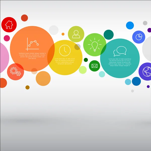 Szablon diagram w infographic tęcza — Wektor stockowy