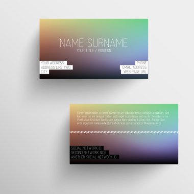 arka plan bulanık ile modern kartvizit şablonu