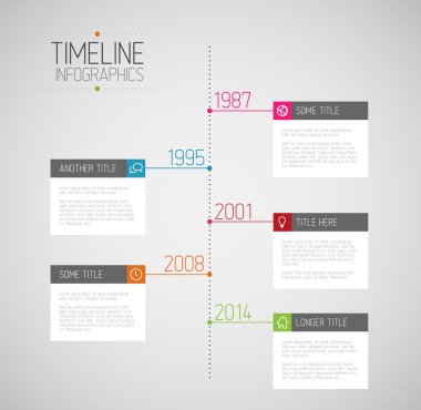 Infographic zaman çizelgesi raporu şablonu