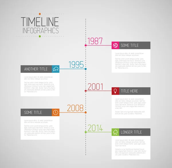 Infographic timeline report template — Stock Vector