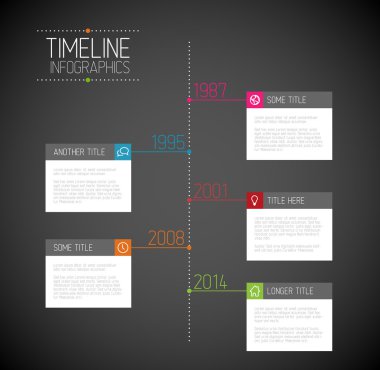 Infographic zaman çizelgesi raporu şablonu