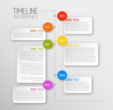 Infographic zaman çizelgesi raporu şablonu