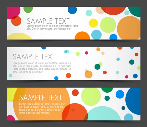 Bannières horizontales colorées simples — Image vectorielle