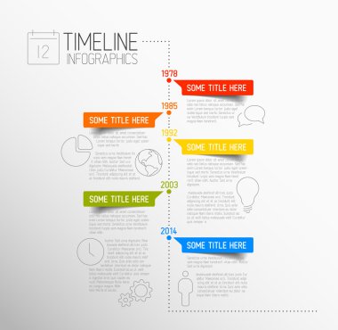 Infographic timeline report template clipart