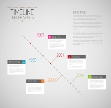 Infographic çapraz zaman çizelgesi raporu şablonu