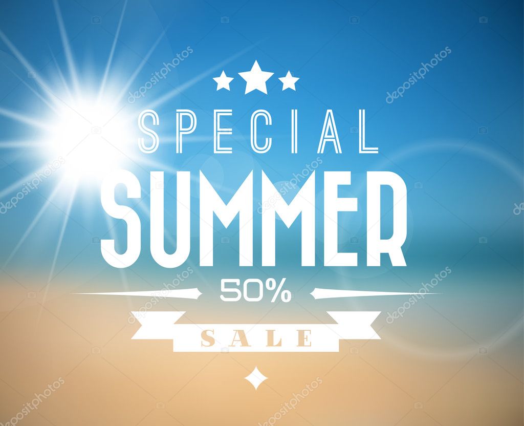 Vector summer sale poster 