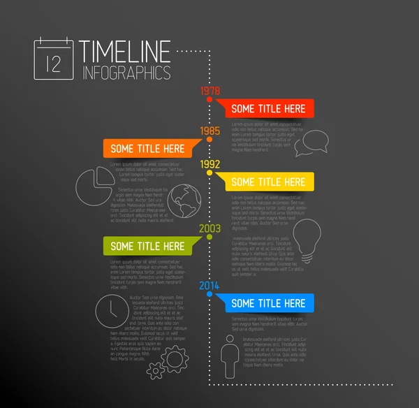 Infographic tijdlijn rapportsjabloon — Stockvector