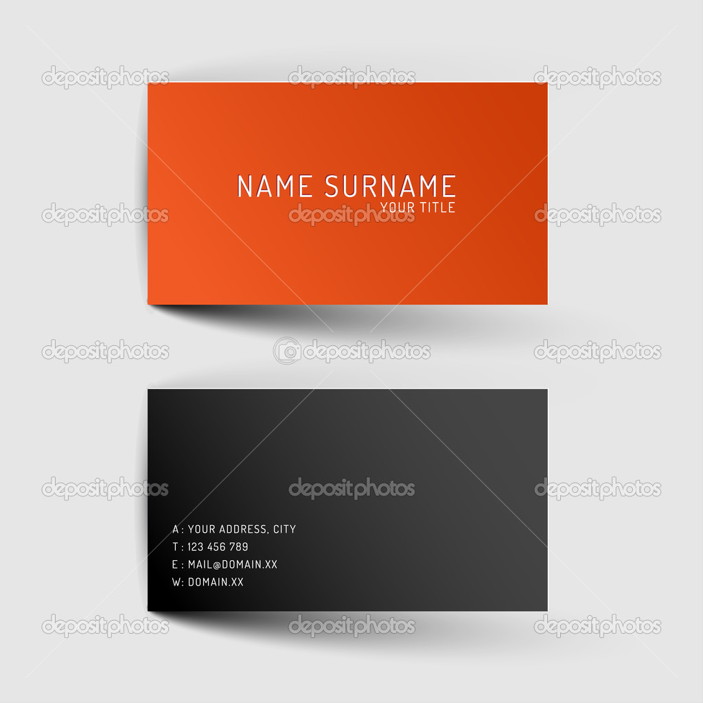 Minimalistic business card template