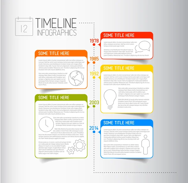 Infographic tijdlijn rapportsjabloon — Stockvector