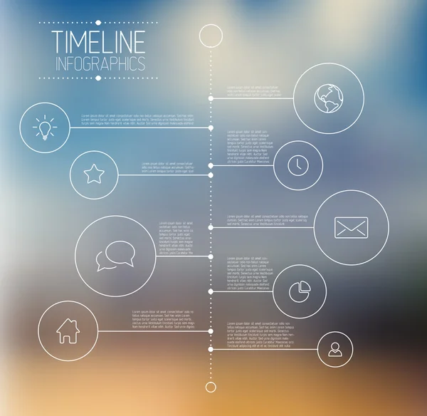 Modèle de rapport de chronologie infographique — Image vectorielle