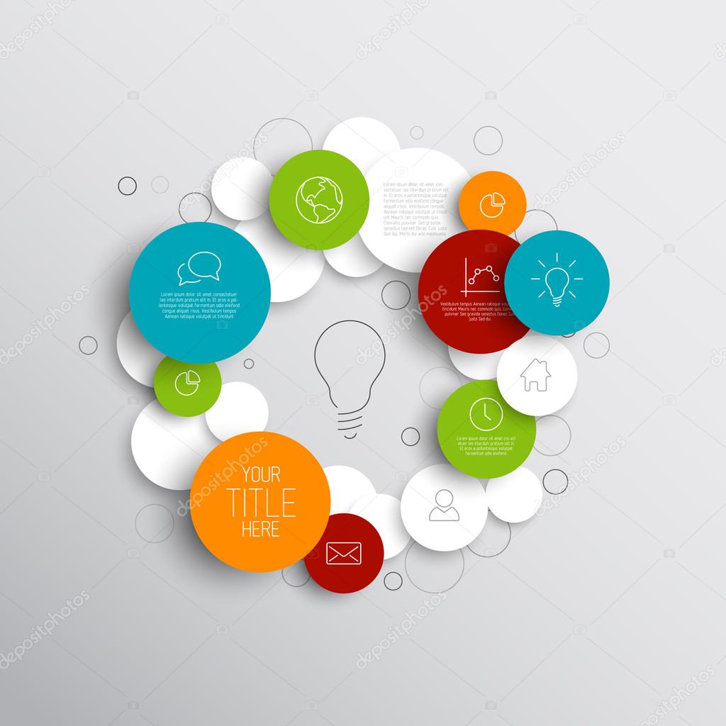 Abstract circles infographic template