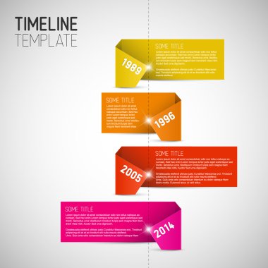 renkli gazetelere Infographic zaman çizelgesi raporu şablonu