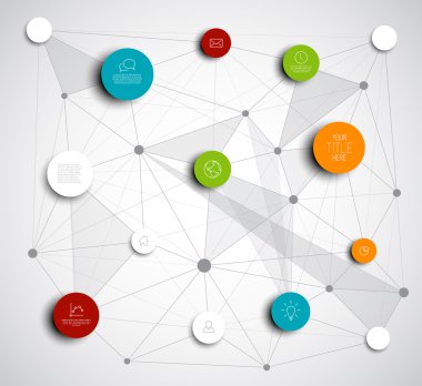 daireler Infographic ağ şablonu