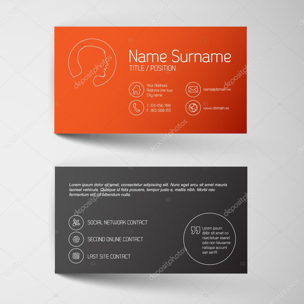 Business card template with graphic