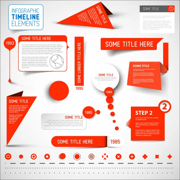 Infografía roja — Archivo Imágenes Vectoriales