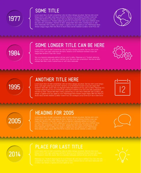 Modello di rapporto cronologico infografico — Vettoriale Stock