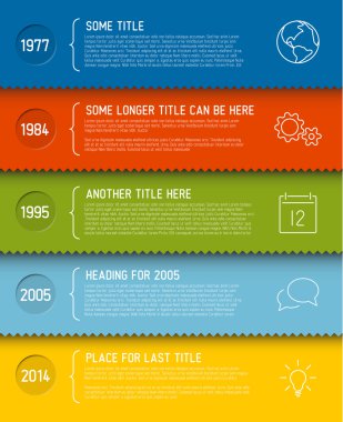 Modern Infographic zaman çizelgesi raporu şablonu