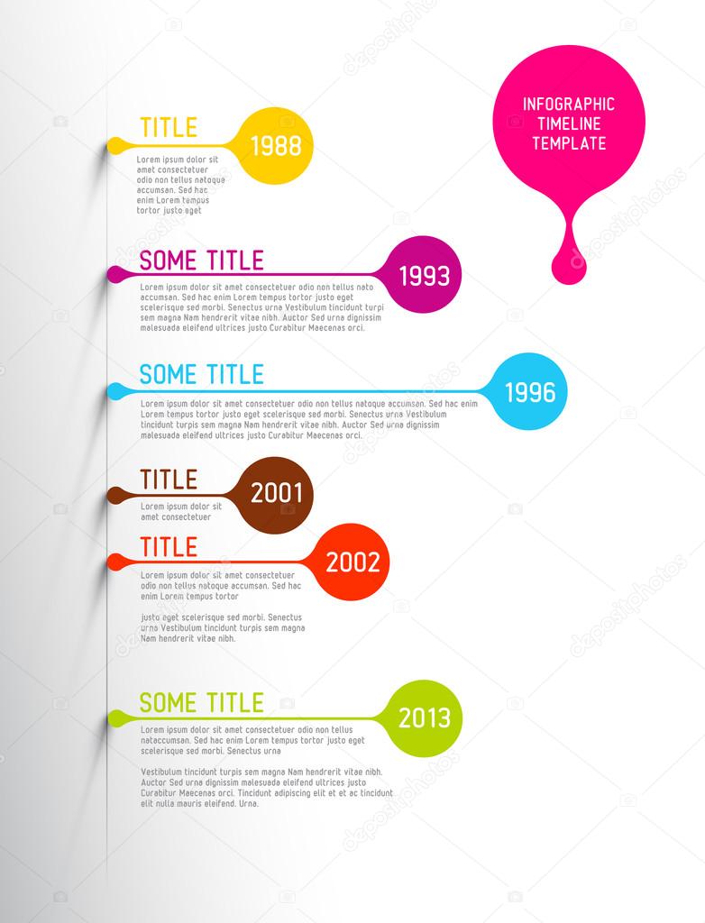 Infographic report template with bubbles