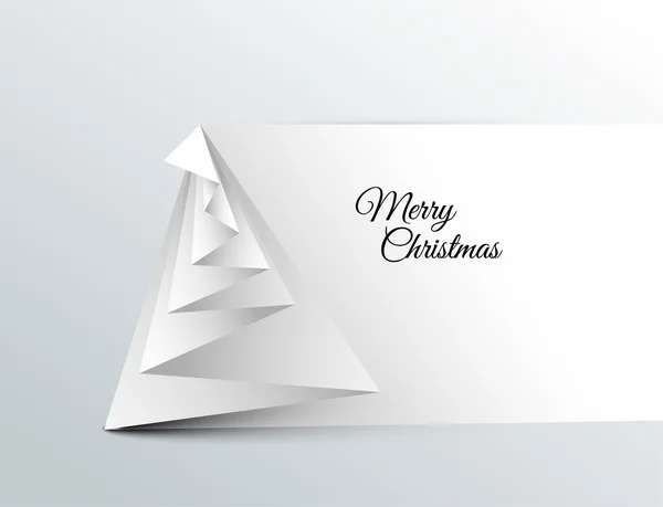 Arbre de Noël vectoriel simple en papier — Image vectorielle