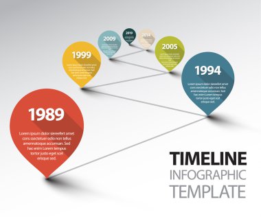 Infographic zaman çizelgesi şablonu