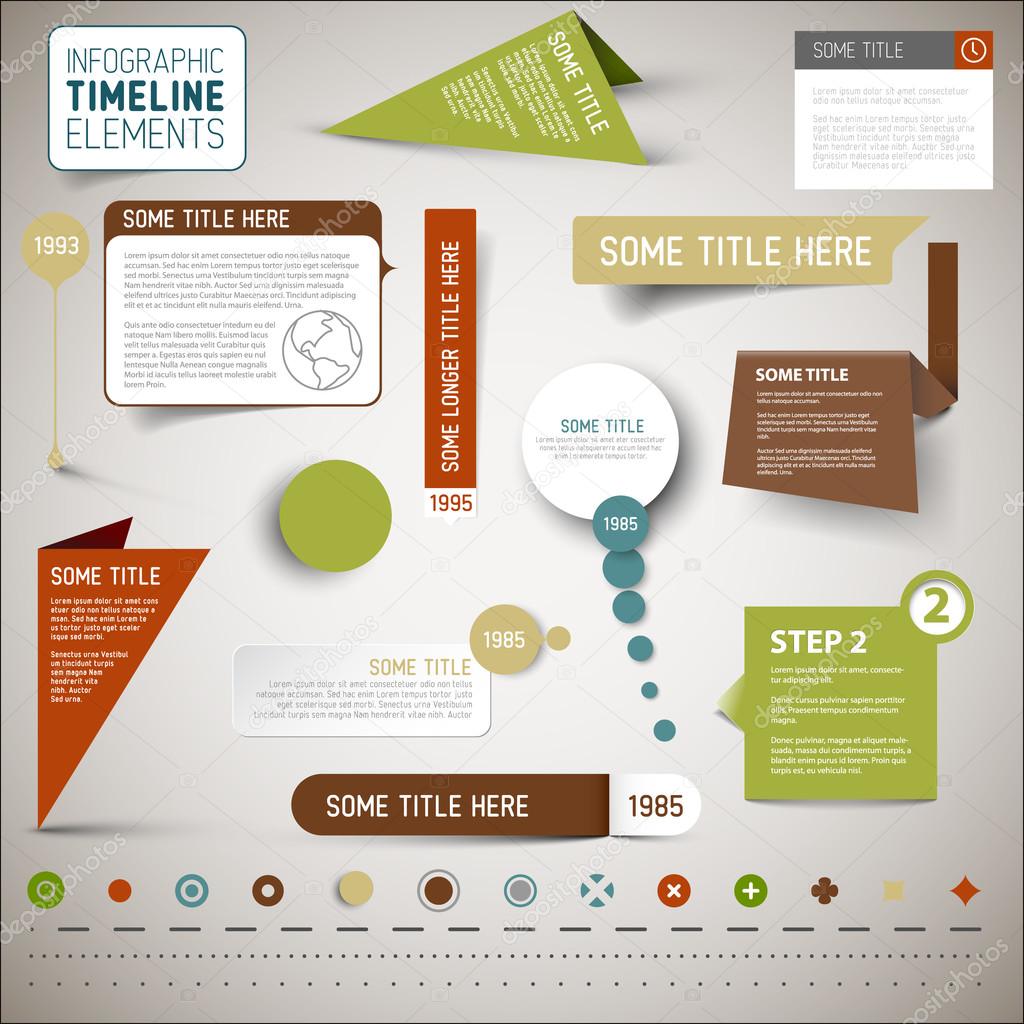 Infographic timeline elements