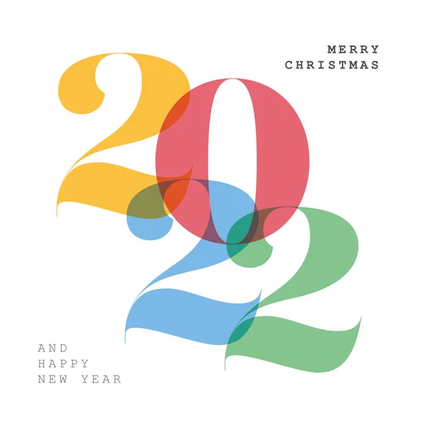 快乐的新年白卡模板布局 色号2022 新年快乐庆祝横幅状态模板 — 图库矢量图片