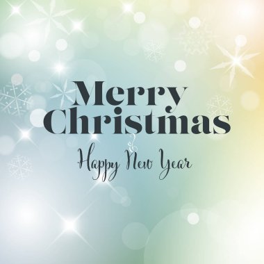 Yılbaşı kartı ilanı veya sosyal medya durum şablonu kar taneleri arkaplan ve metin veya mesajınız için yer