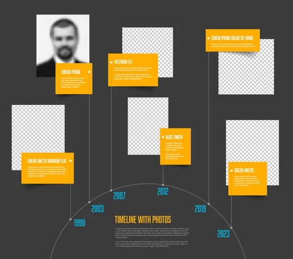 Modèle Vectoriel Simple Ligne Temps Cercle Infographique Avec Des Espaces — Image vectorielle