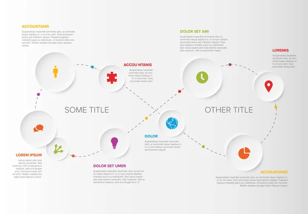 Vector Multipurpose Infographic Template Title Elements Options Lying Endless Loop — Vettoriale Stock