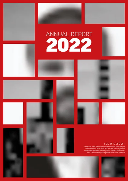 Vector Abstract Annual Report Cover Template Sample Text Abstract Masked — Stock Vector