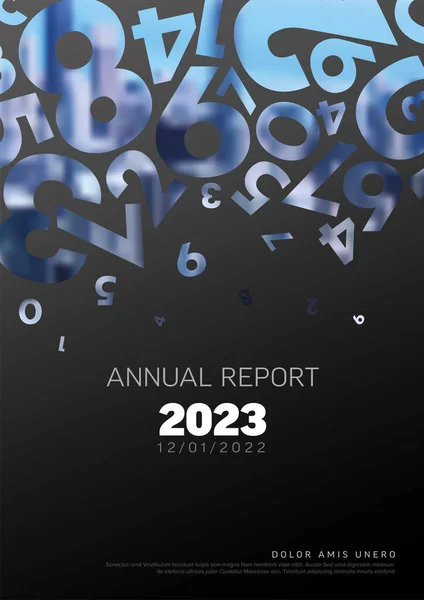 Vector Abstract Annual Report Cover Template Sample Text Abstract Numbers — Stock Vector