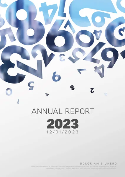 Vector Abstract Annual Report Cover Template Sample Text Abstract Numbers — Stock vektor
