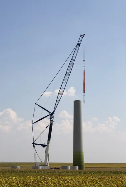 Wind turbine in construcción — Stock Photo, Image