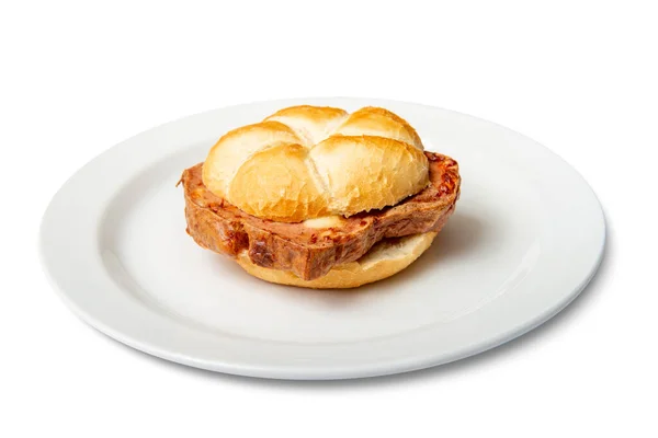 Bavarian Beef Pork Loaf Bun — 스톡 사진