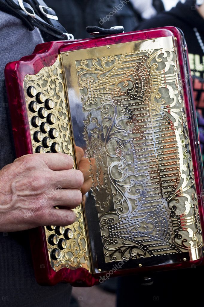 Accordion player closeup — Stock Photo © membio 13424940